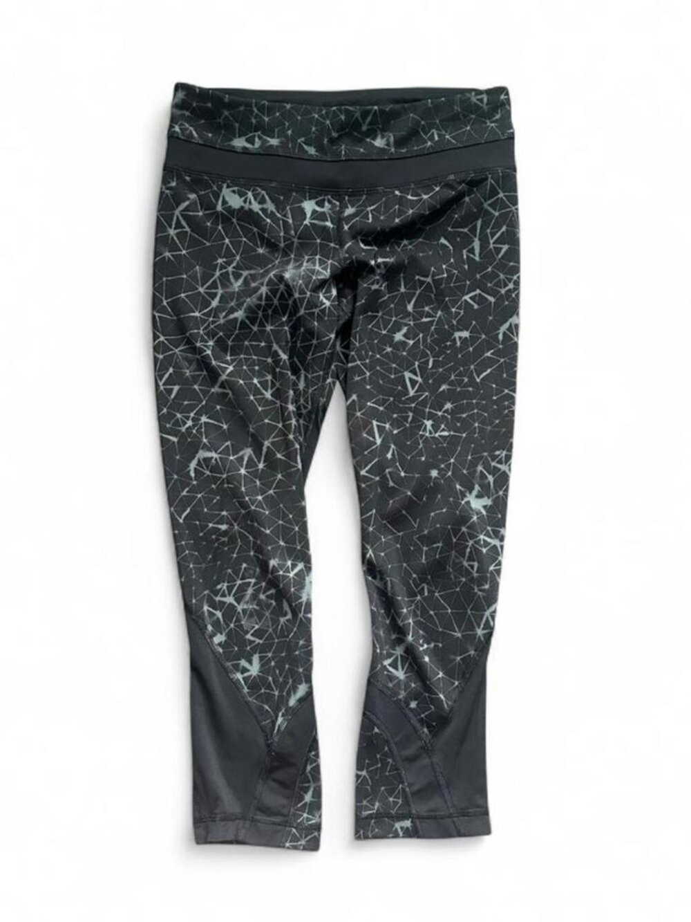 Lululemon Run Inspire Crop Leggings Running Size 4 Star Crushed Coal Print